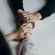 hands holding on table